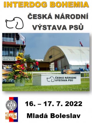Výsledky Národní výstavy psů Mladá Boleslav 16.7.2022